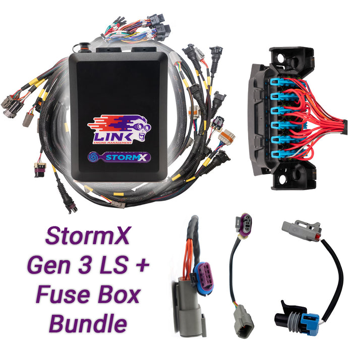 Gen3 LS Bundle - G4X StormX ECU + LS Engine Harness + Fuse Box bundle 108-9010B