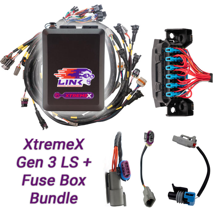 Gen3 LS Drive-By-Wire Bundle: G4X XtremeX ECU + LS Engine Harness + Fuse Box bundle 109-9010B